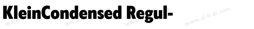 KleinCondensed Regul字体转换